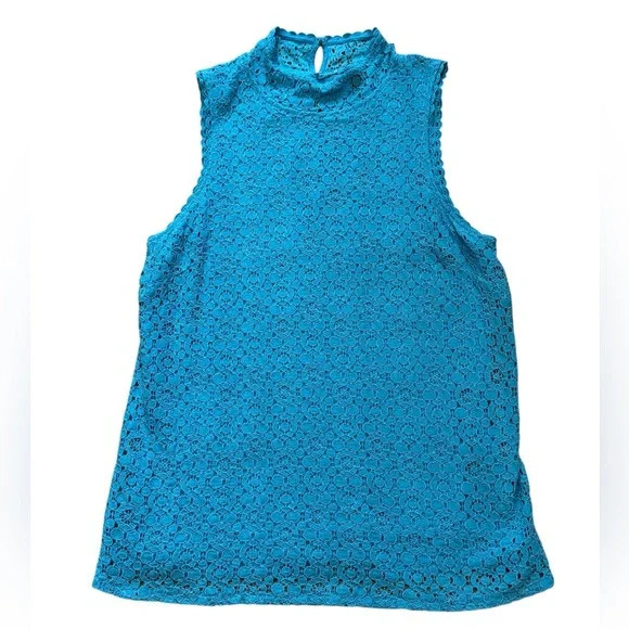 Banana Republic Lace Mock Neck Tank - Picture 1 of 8